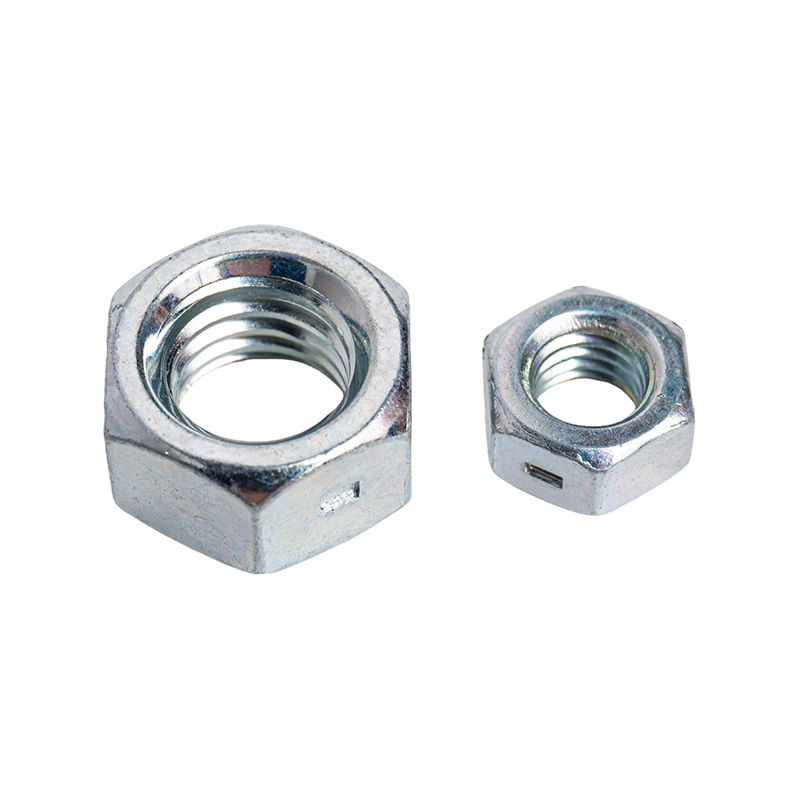 Carbon steel hexagonal nut stamped three-point fastener external hexagonal nut nut 4.8 grade locking screw