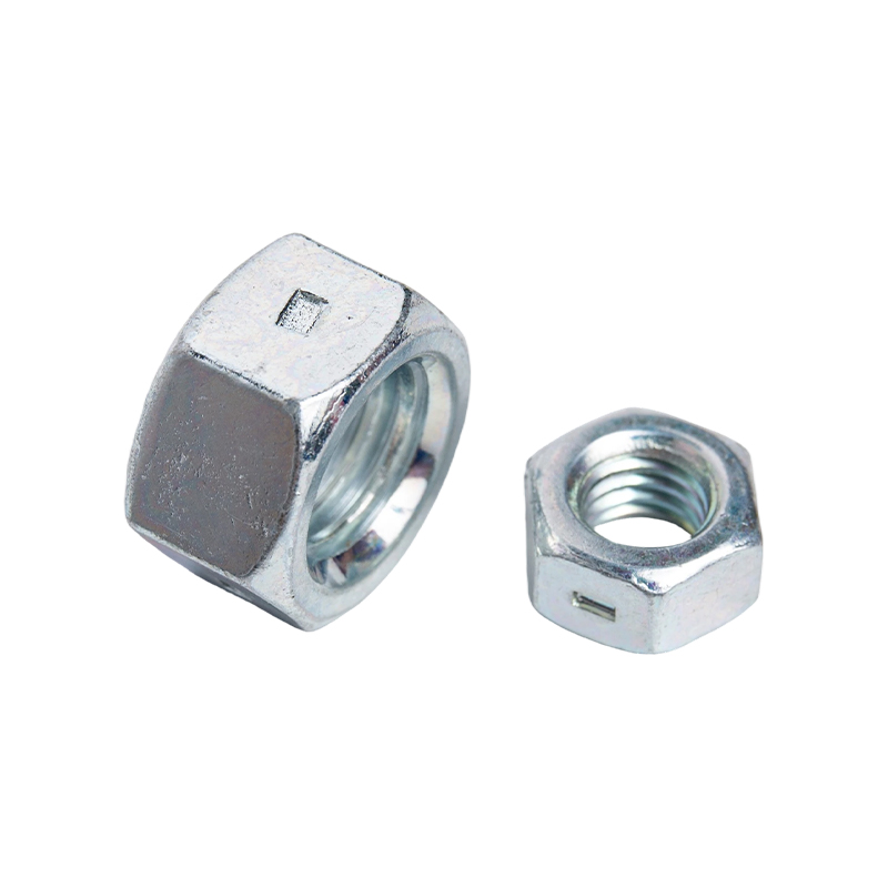 Carbon steel hexagonal nut stamped three-point fastener external hexagonal nut nut 4.8 grade locking screw